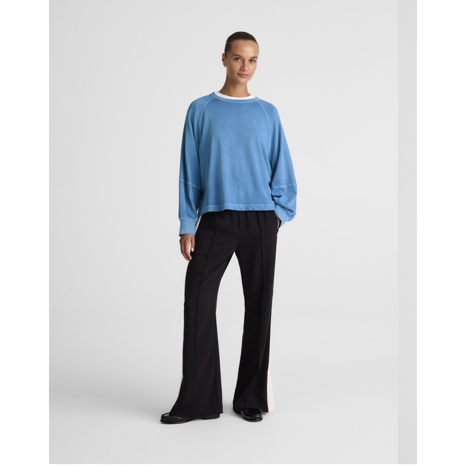 Madewell Relaxed Long Sleeve Raglan Tee Warm Riviera S Nwt